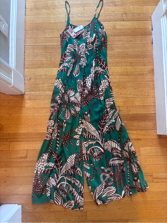 FARM Rio Pants - FARM Rio Green and Brown Botanical Print Maxi ⭐️NWT⭐️ Medium